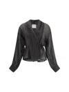 Forte Forte Airy Crossed Shirt With Shawl Lapels