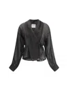 Forte Forte Airy Crossed Shirt With Shawl Lapels