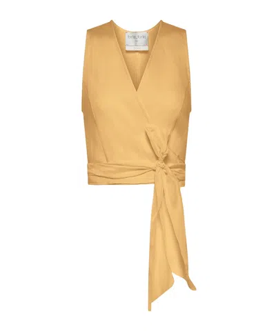 Forte Forte Crossover Top In Linen