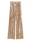 Forte Forte Crushed-velvet Flared Trousers In Gold