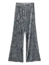 Forte Forte Women Velvet High-waisted Trousers In Gray