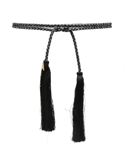 Forte Forte Crystal And Tassels Belt