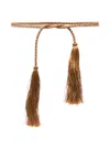 Forte Forte Crystal And Tassels Belt In Brown