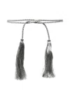 Forte Forte Crystal And Tassels Belt In Gray