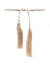 Forte Forte Braided Belt With Crystal And Tassel Detail In Gold