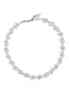 Forte Forte Chain Necklace Featuring Rectangular Crystals In Metallic