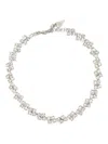 Forte Forte Chain Necklace Featuring Rectangular Crystals In Silver