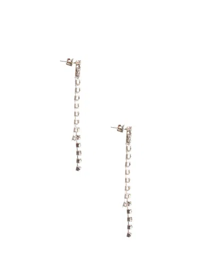 Forte Forte Crystal Drop Earrings In Silver