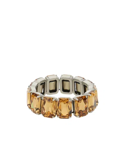 Forte Forte Crystal Embellished Bracelet In Yellow