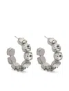 Forte Forte Forte_forte Hoop Earrings With Crystals Accessories In Silver