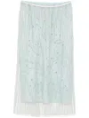 Forte Forte Crystal-embellished Midi Skirt In Grey