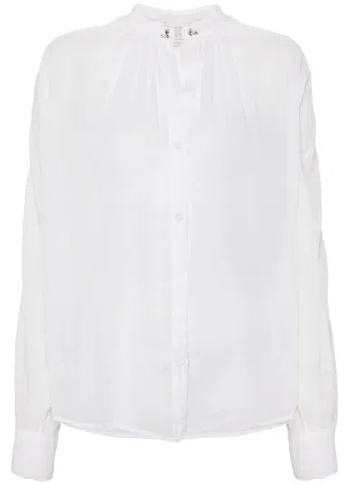 Forte Forte Crystal-embellished Semi-sheer Shirt In White
