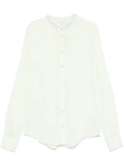 Forte Forte Crystal-embellished Shirt In Green