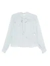 Forte Forte Crystal-embellished Tie-neck Shirt In White
