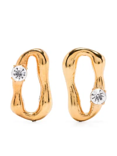 FORTE FORTE CRYSTAL-EMBELLISHMENT EARRINGS