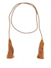 Forte Forte Crystal-embellishment Tassel-detail Belt In Brown