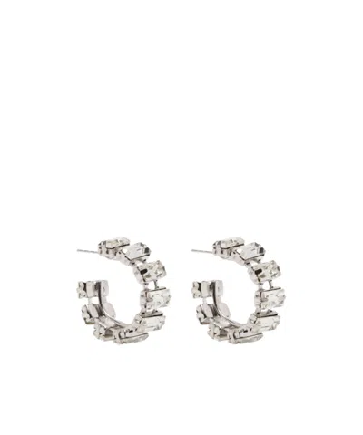 Forte Forte Crystal Hoop Earrings In Transparent