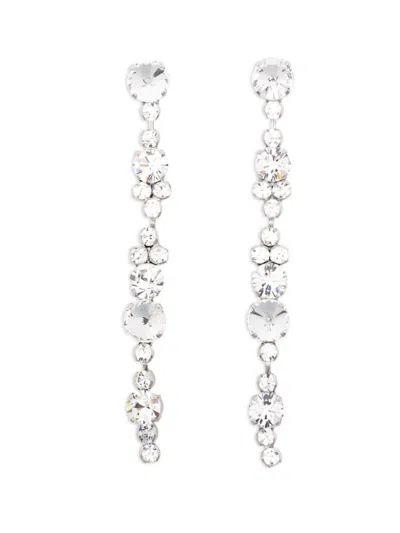 Forte Forte Crystal Pendant Earrings In Silver