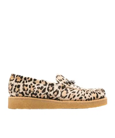 Forte Forte Crystal-embellished Animal-pattern Loafers In Animal Print