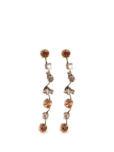 Forte Forte Crystal-embellished Drop Earrings In Gold