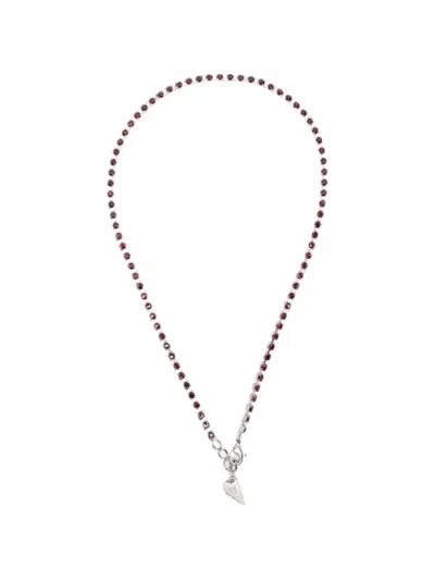 Forte Forte Crystal-embellished Heart-pendant Necklace In Brown