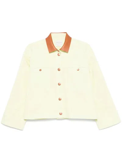 Forte Forte Daffodil Peached Cotton Worker Jacket In Neutral