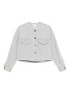 Forte Forte Grey Denim Cotton Overshirt In Gray