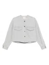Forte Forte Grey Denim Cotton Overshirt In Gray