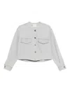 Forte Forte Denim Cotton Overshirt In Gray
