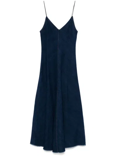 Forte Forte Midikleid Aus Denim In Blau