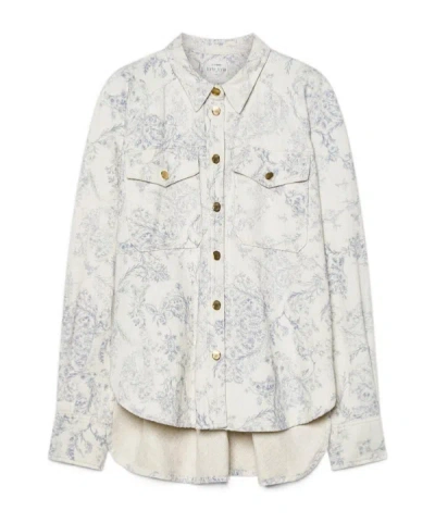 Forte Forte Floral-print Front-pockets Shirt In White
