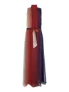 Forte Forte Sleeveless Gradient-effect Maxi Dress In Rosso E Multicolore