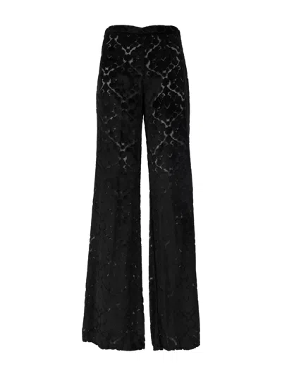 Forte Forte Devor� Velvet Flare Pants In Black