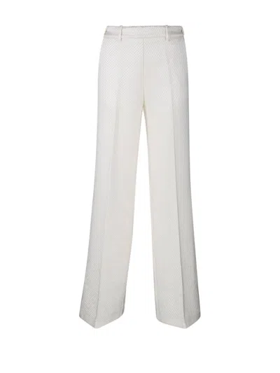 Forte Forte Diagonal Couture Palazzo Pants In White