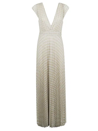 Forte Forte Diamond Plisse Lurex Jersey Midi Dress In Multi