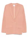 Forte Forte Double-breasted Blazer In Pink