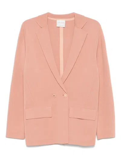 Forte Forte Double-breasted Blazer In Pink
