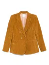 Forte Forte Double Velvet Double Breasted Jacket In Brown