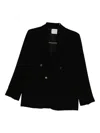 Forte Forte Double-breasted Blazer In Black