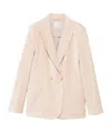 Forte Forte Double-breasted Velvet Jacket Featuring Pockets In Pink