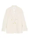 Forte Forte Double-breasted Button Jacket In Neutral