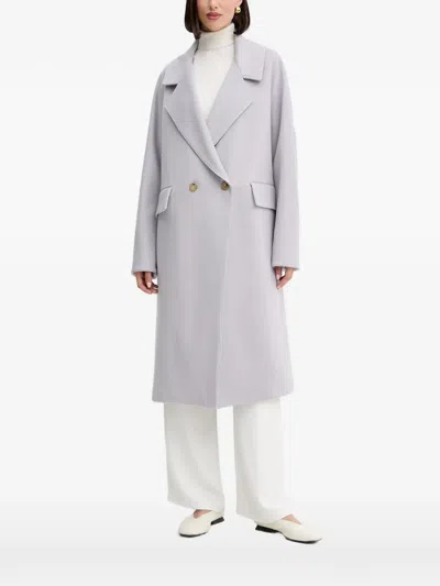 Forte Forte Double-breasted Coat In Blue