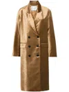 Forte Forte Double-breasted Coat In Gold