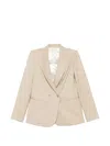 Forte Forte Double-breasted Jacket In Gold