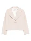 Forte Forte Double-breasted Patch-pocket Jacket In Pink