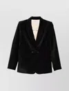 Forte Forte Double-breasted Velvet Jacket Pockets In Black