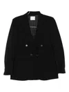 Forte Forte Double-breasted Viscose Jacket In Black