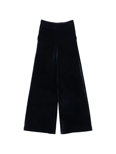 Forte Forte Double Twill Velvet High Waist Pant In Black