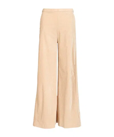 Forte Forte Double Velvet High Waist Pants In Neutral