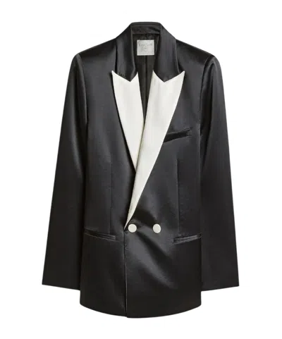Forte Forte Double-breasted Blazer In Black